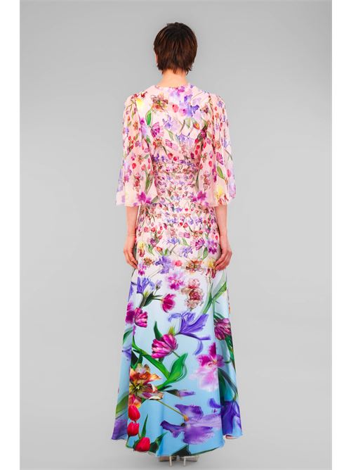 Abito in chiffon fantasia D'Andrea collection | 25084MULTICOLOR